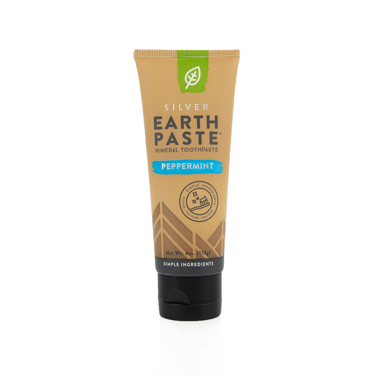 Redmond Earthpaste con Argento - Dentifricio Naturale Senza Fluoro, Tubo da 113 g (Menta piperita)
