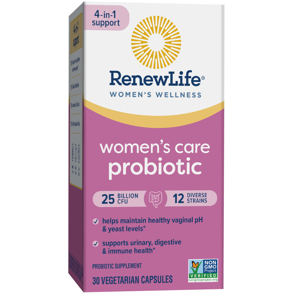 Renew Life Women's Probiotic Capsules β 25 Billion CFU, 12 Strains, Supports Vaginal pH Balance, Urinary, Digestive & Immune Health