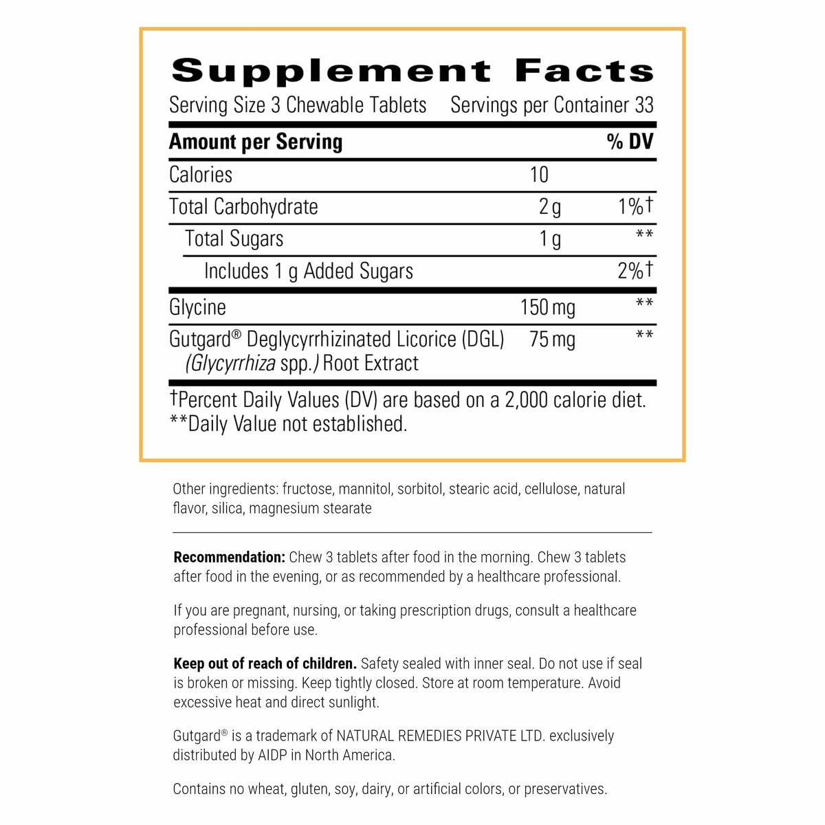 Rhizinate Digestive Support Chewables by Integrative Therapeutics | Vegan, Gluten-Free & Dairy-Free (100 Tabs, 33 Servings)