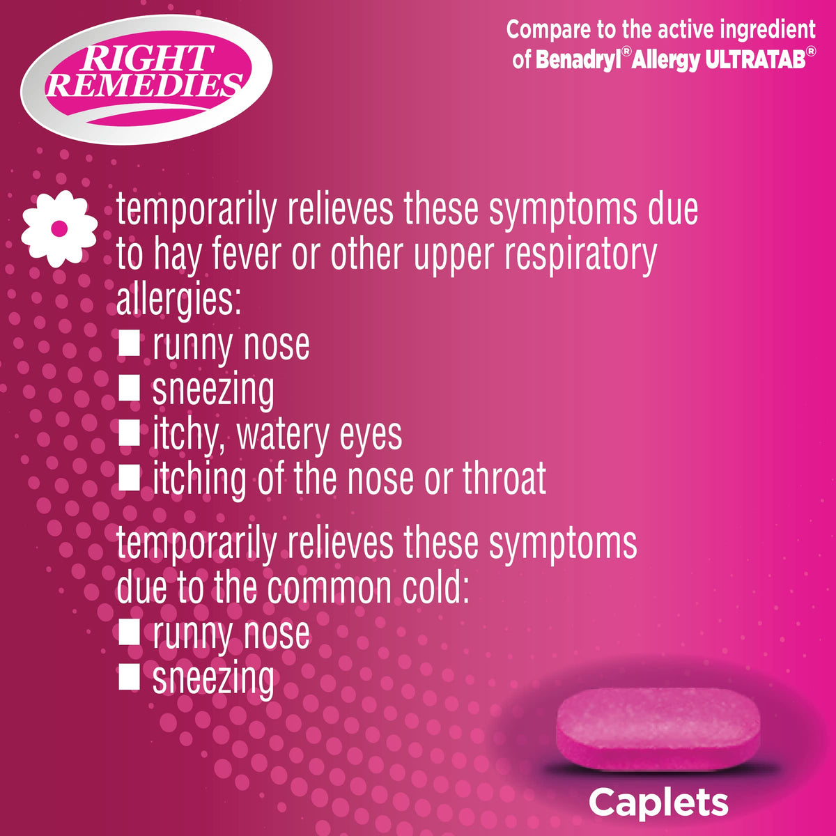 RIGHT REMEDIES Allergy Relief Diphenhydramine HCl 25 mg, 600 Count β Compared to Ultratabs
