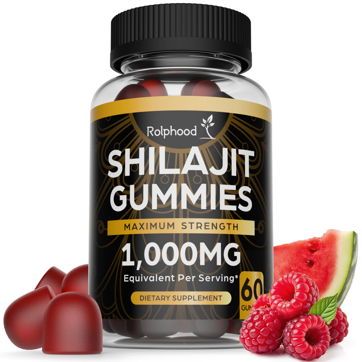 Rolphood Shilajit Gummies for Men & Women β Himalayan Shilajit with Fulvic Acid, 60 Count