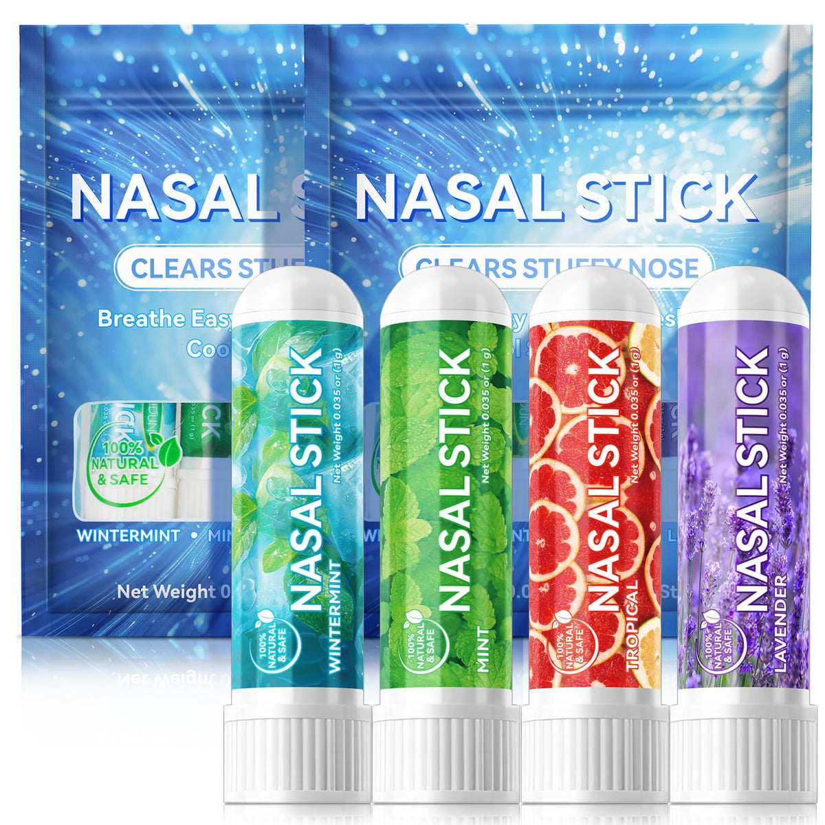 Ruduwu Nasal Stick 8 Pack β Natural Inhaler for Quick Congestion Relief, Energy Boost & Daily Relaxation