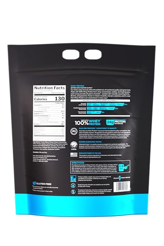 Proteine del siero del latte Rule 1 – 24g di Proteine ad Azione Rapida da Fonti Esclusivamente del Siero del Latte con EAA e BCAA Naturalmente Presenti (4,5 kg, gusto Gelato alla Vaniglia)