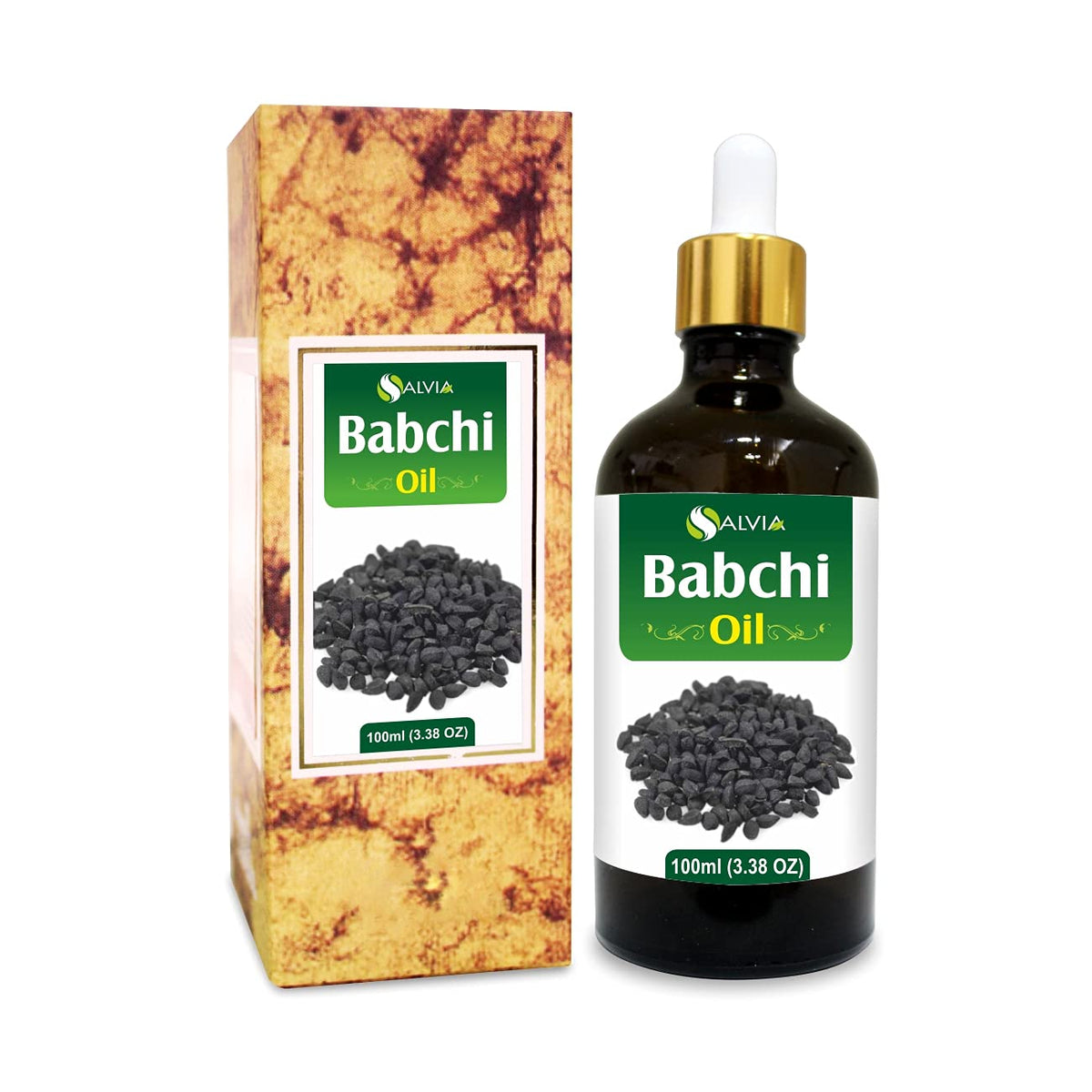 Salvia Babchi Oil (Psoralea Corylifolia) β 100% Pure Cold-Pressed Carrier Oil | Therapeutic Grade | 100ml with Dropper