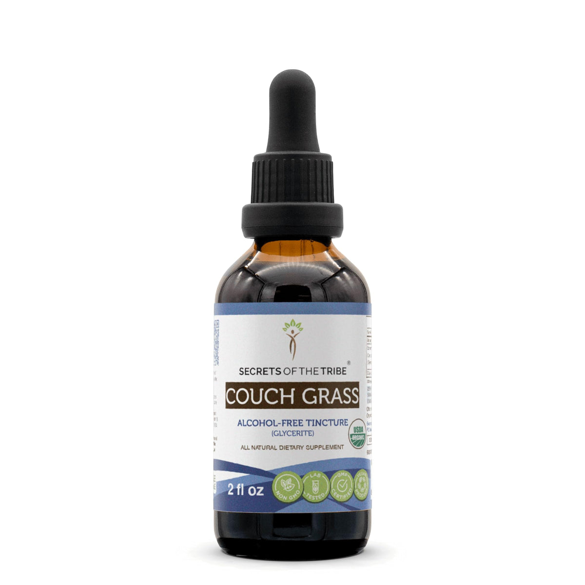 Secrets of the Tribe Couch Grass USDA Organic | Alcohol-Free Extract 2 oz
