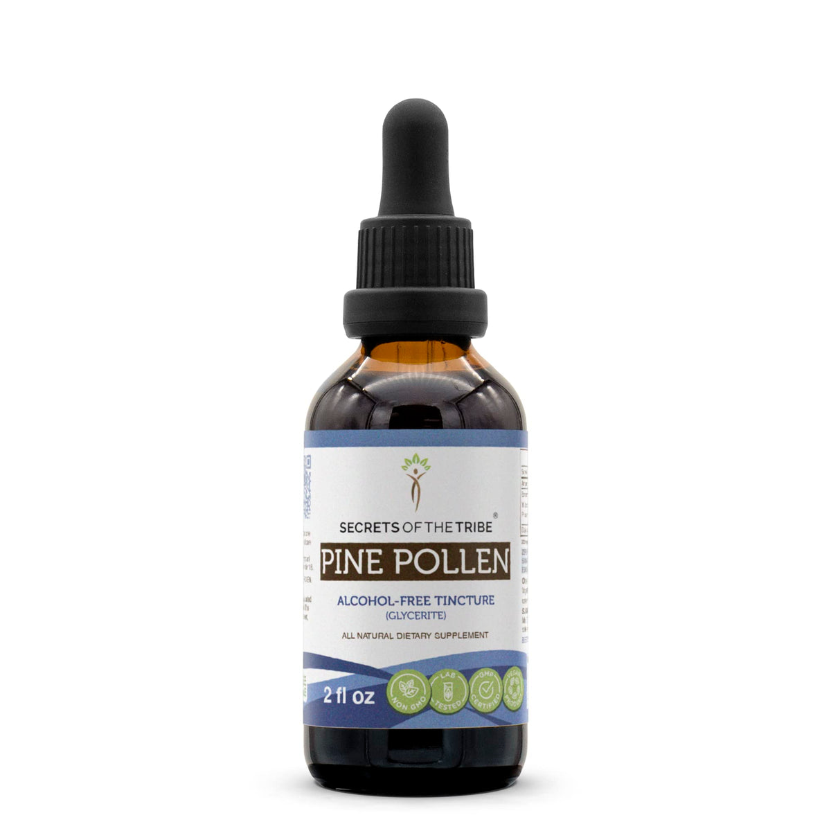Secrets of the Tribe Pine Pollen Tincture β Alcohol-Free Wildcrafted Extract (2 FL OZ)