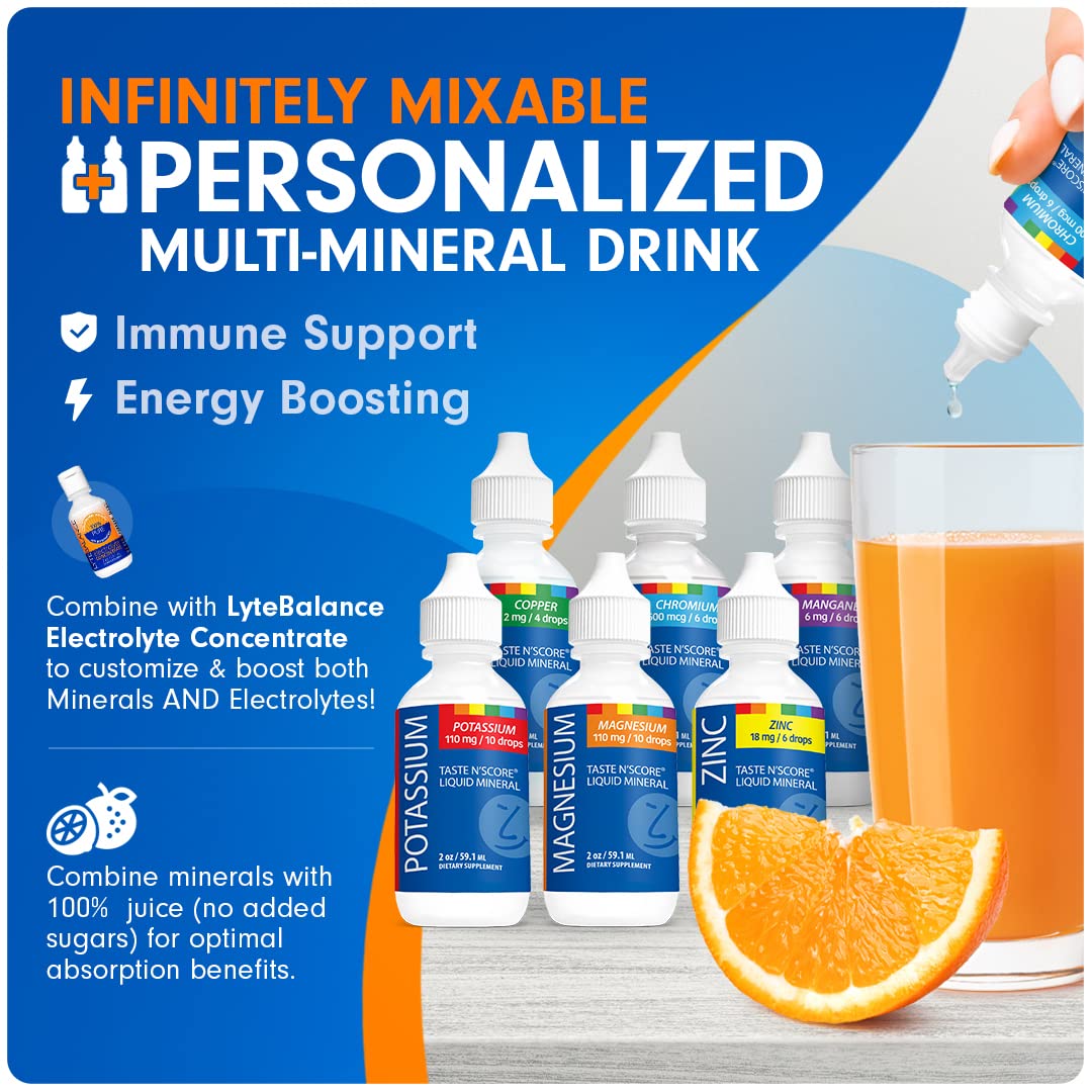 Lyte Balance Taste N' Score Kit di minerali liquidi – Confezione da 6 (60 ml) | Gocce di minerali puri