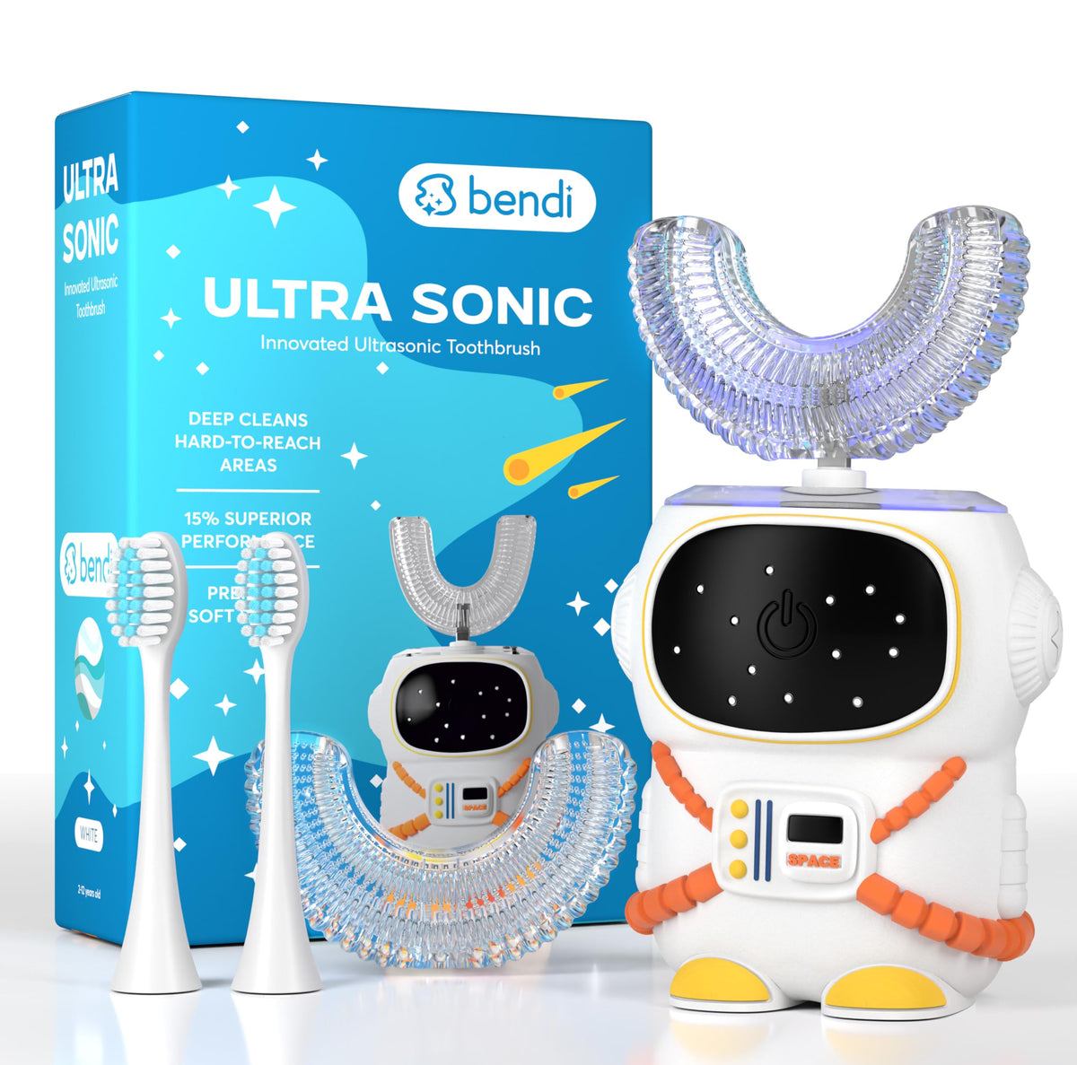 Sensory 360 U-Shaped Kids Toothbrush β Astronaut Design, 5 Modes, Memory Function
