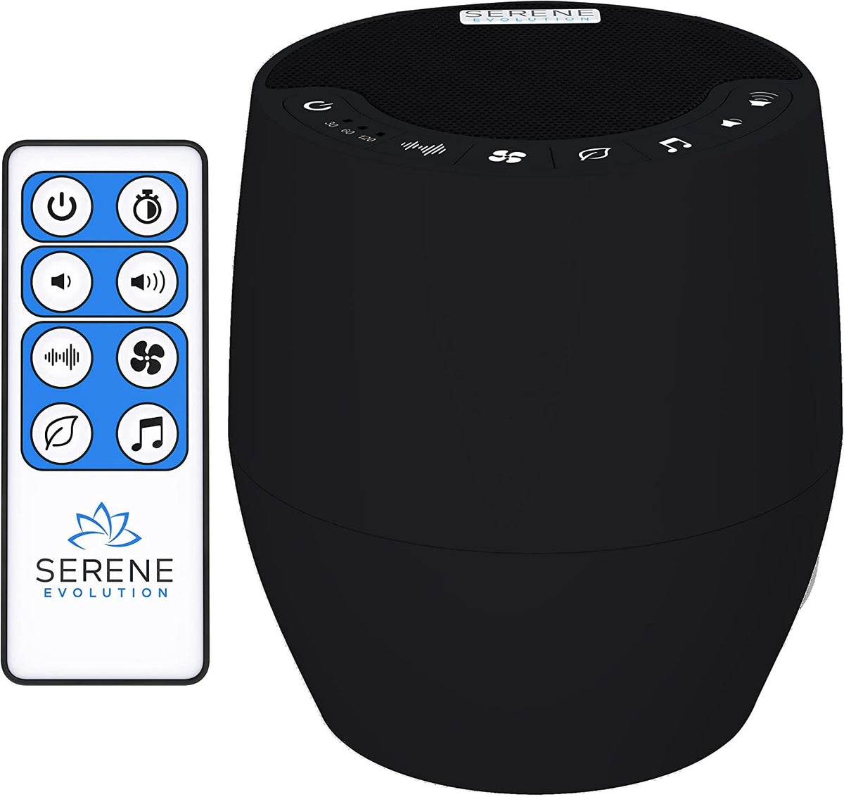 Serene Evolution White Noise Machine for Sleep (Black) β 60 Soothing Sounds