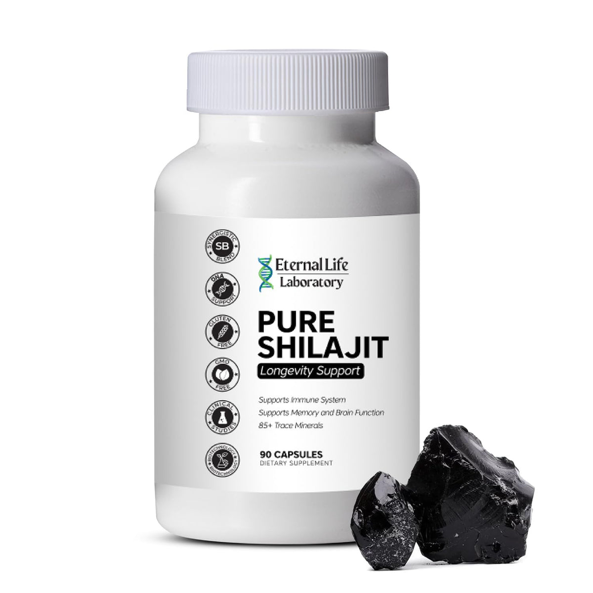 Shilajit Puro al 100% Shilajit Himalayano Biologico 1000mg | Oltre 85 Minerali