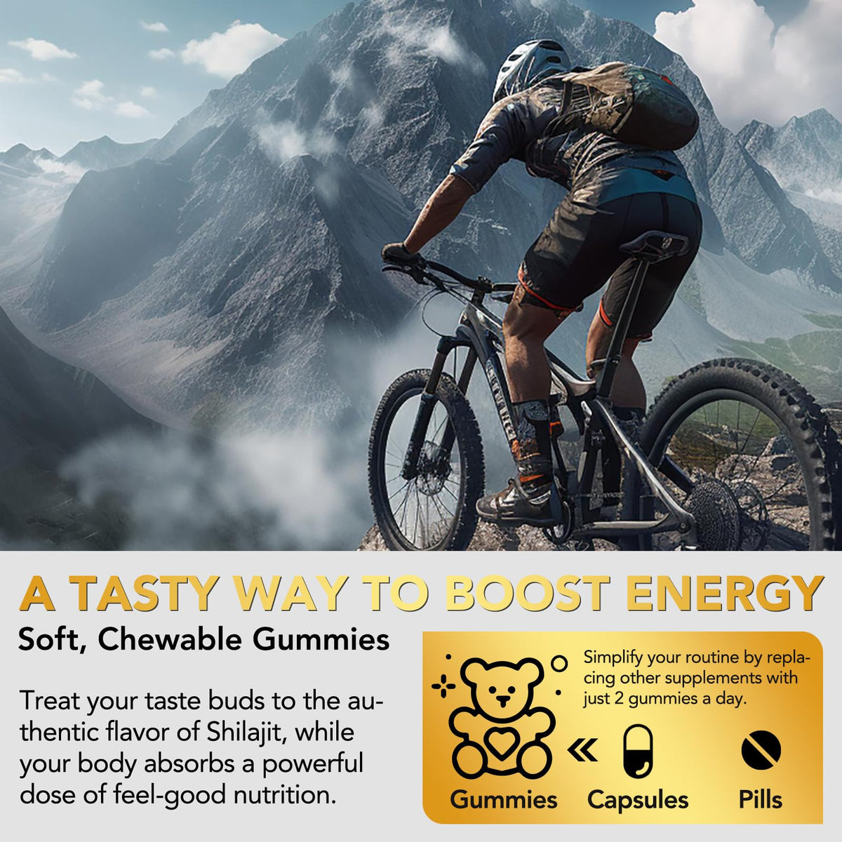 Shilajit Gummies - Pure Himalayan Shilajit, 400 mg, 85+ Minerals
