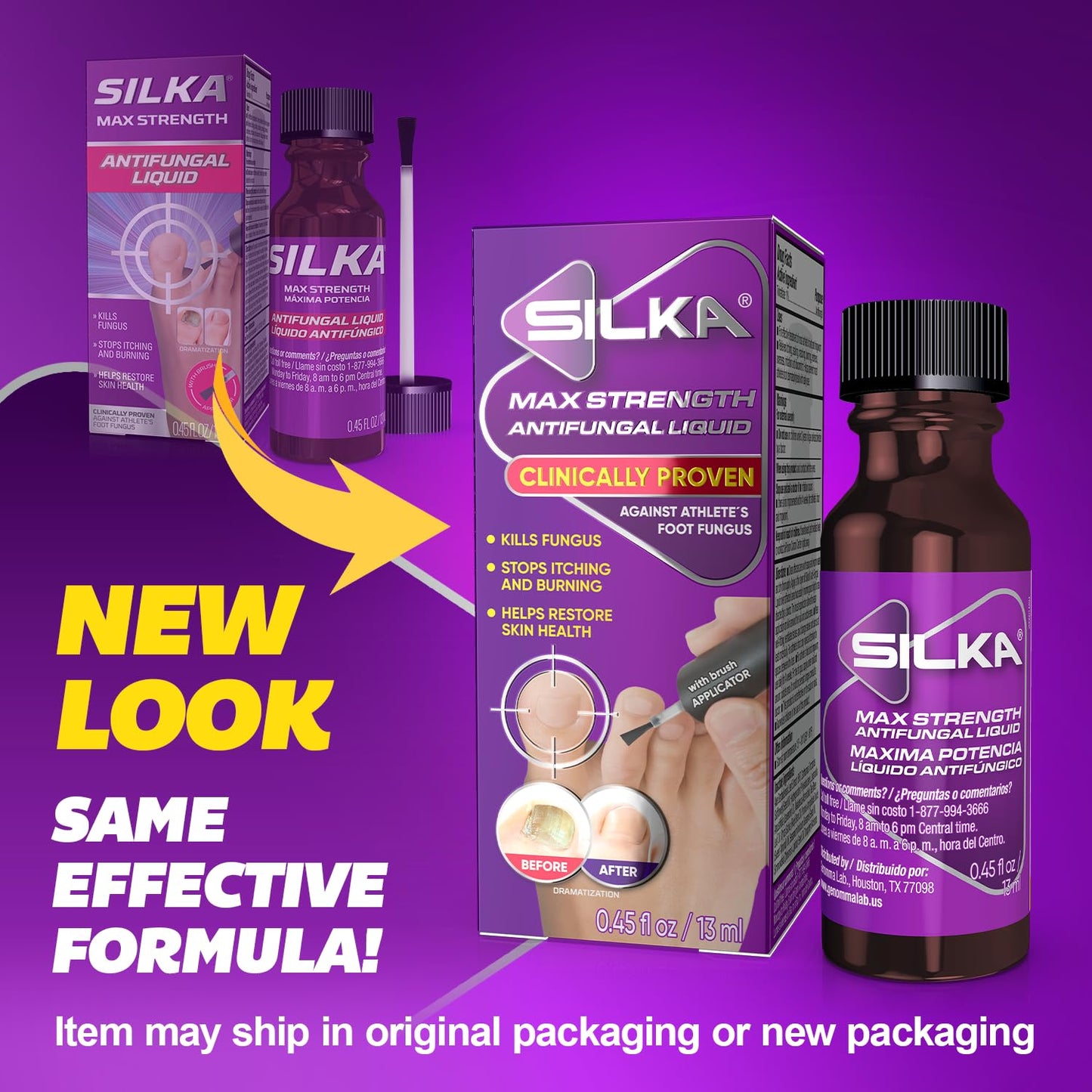 SILKA Max Strength Antifungal Liquid with Brush | Tolnaftate 1% - 0.45 fl oz