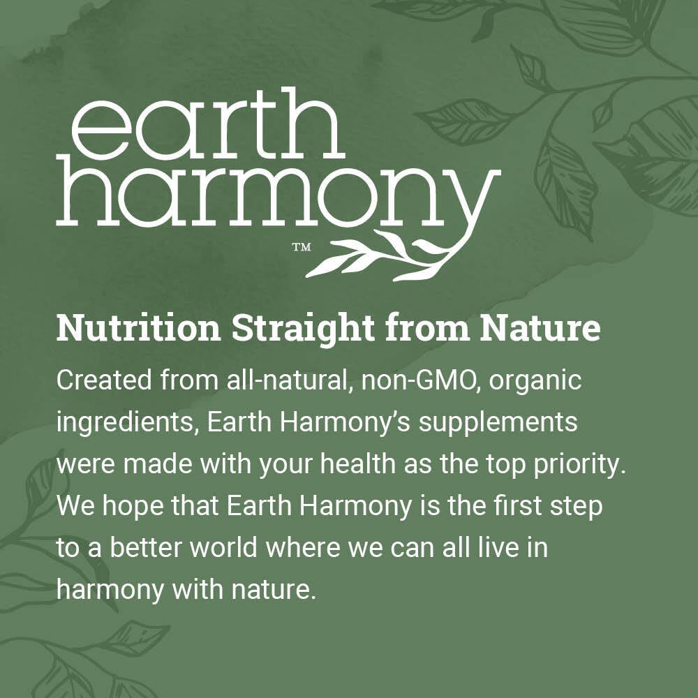 Earth Harmony Naturals عضوي نباتي سائل B12 تحت اللسان 2500 ميكروغرام