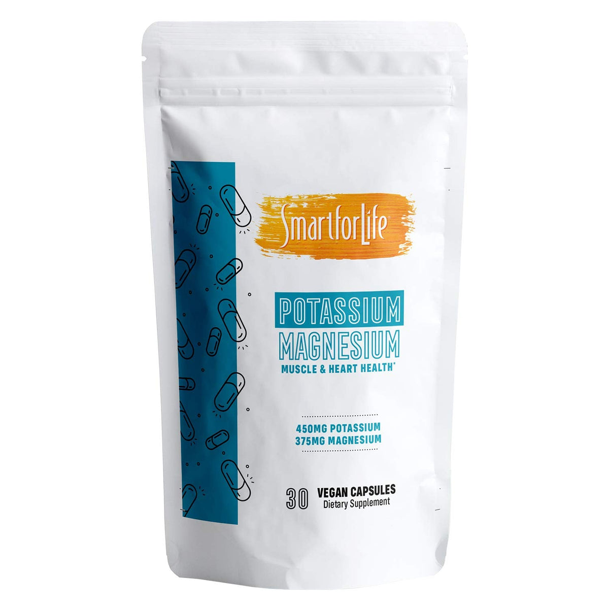 SMART FOR LIFE Potassium Magnesium Supplement β 30 Vegan Capsules | High-Absorption Mineral Complex