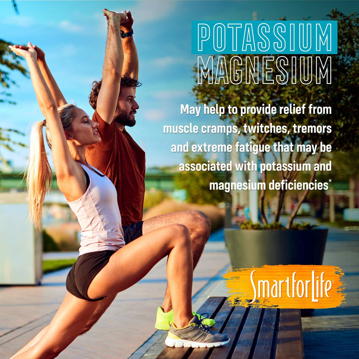 SMART FOR LIFE Potassium Magnesium Supplement β 30 Vegan Capsules | High-Absorption Mineral Complex
