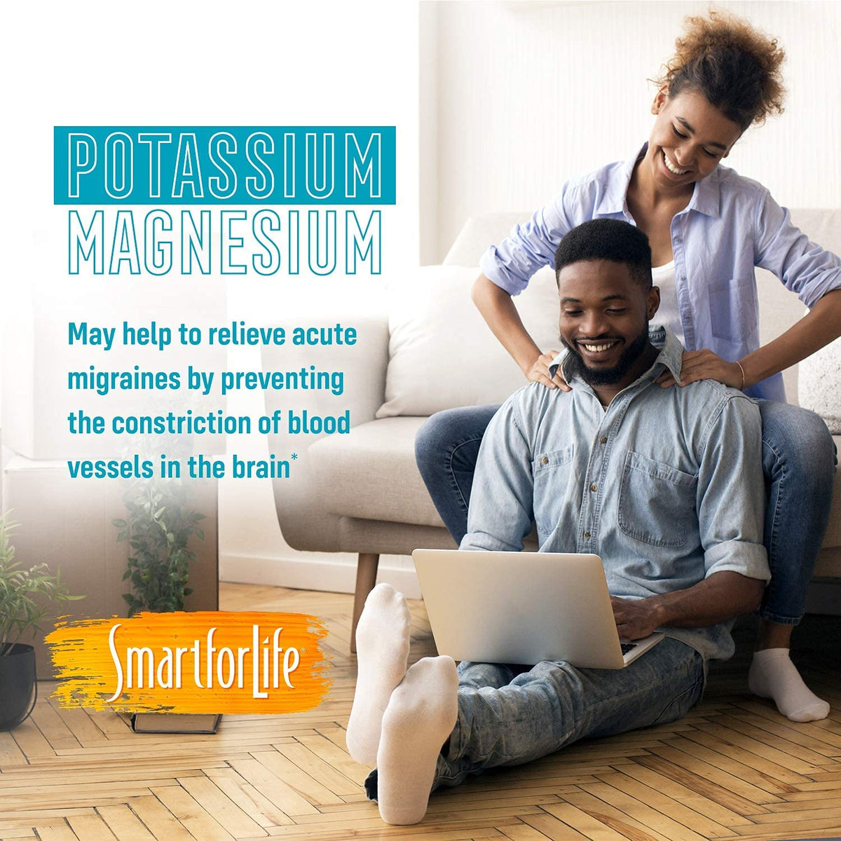 SMART FOR LIFE Potassium Magnesium Supplement β 30 Vegan Capsules | High-Absorption Mineral Complex