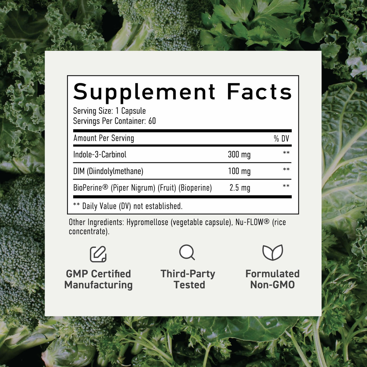 SMNutrition DIM & Indole-3-Carbinol for Hormone Balance | I3C Complex | Estrogen Balance | Vegan, Non-GMO, Gluten-Free | 60 Ct
