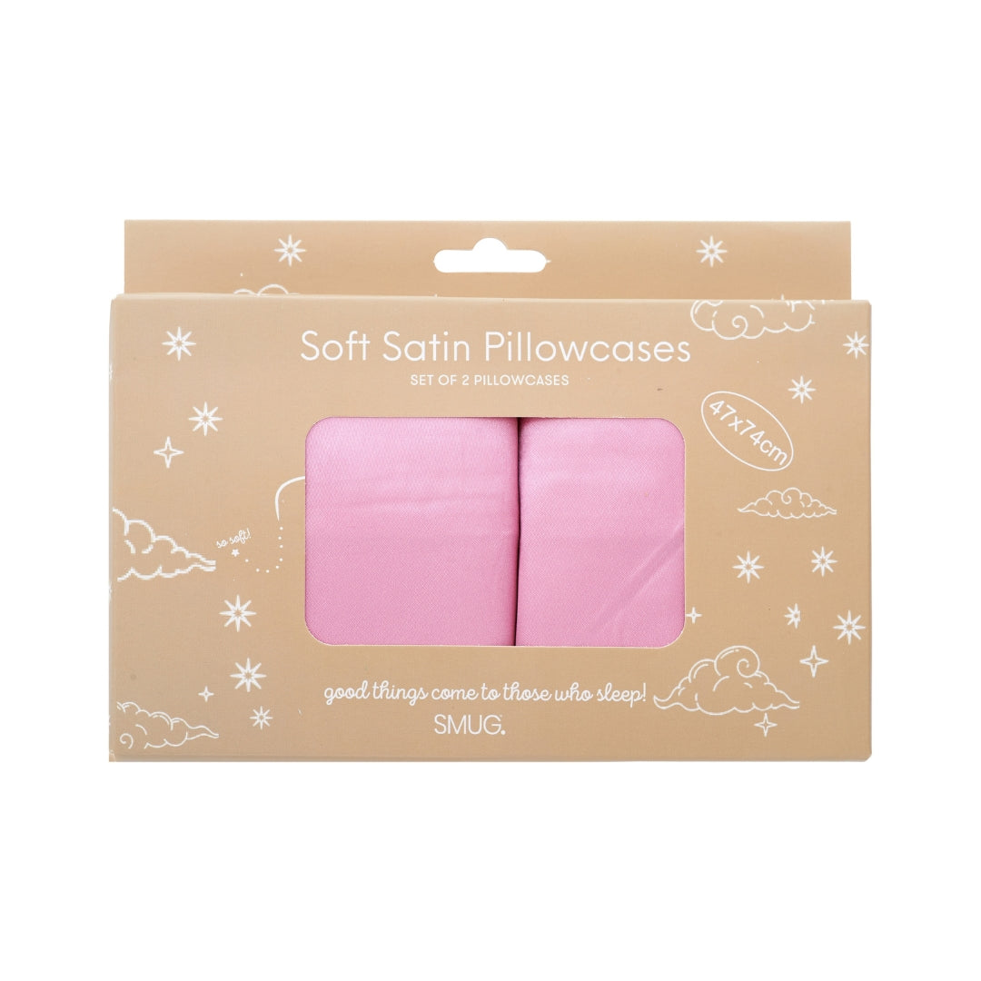 Soft Satin Pillowcase Set, Blush