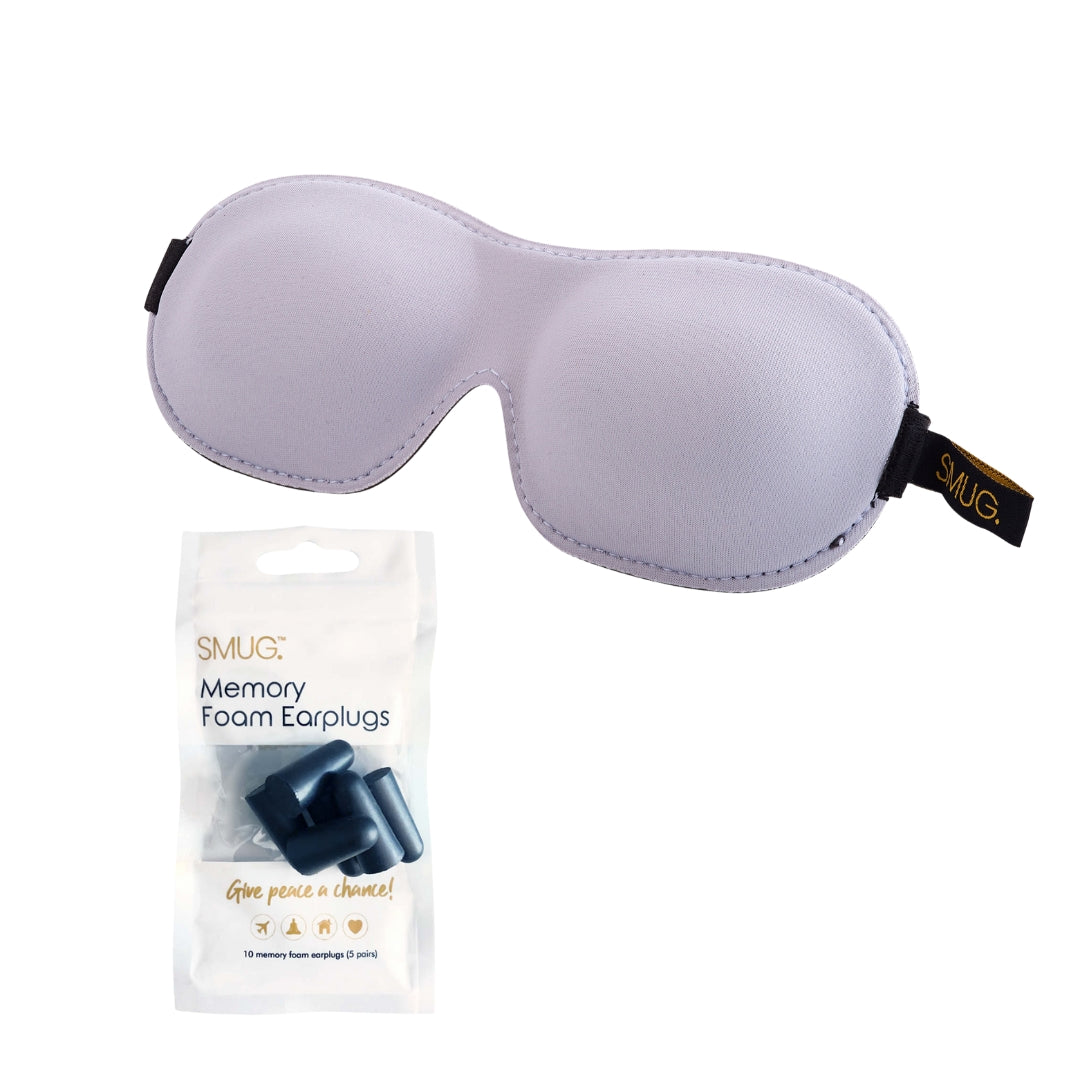 Contoured 3D Blackout Sleep Mask - Grey