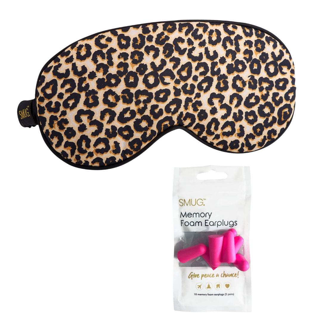 Satin Sleep Mask - Leopard Print