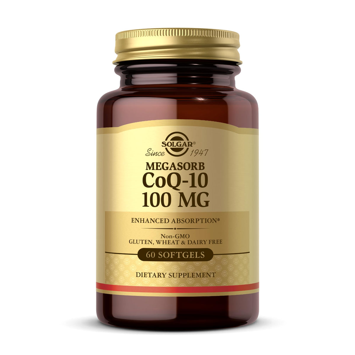 Solgar Megasorb CoQ-10 100 mg Softgels β Enhanced Absorption, Non-GMO, Gluten Free, Dairy Free
