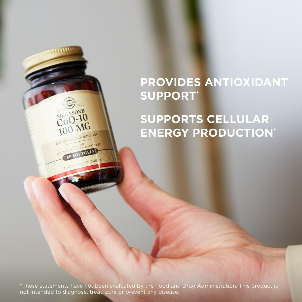 Solgar Megasorb CoQ-10 100 mg Softgels β Enhanced Absorption, Non-GMO, Gluten Free, Dairy Free