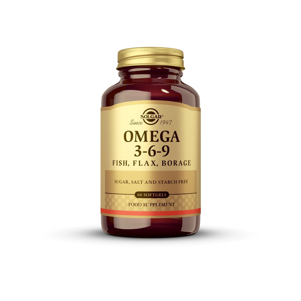 Solgar 1300 mg Omega 3-6-9-60 Softgels β Joint & Skin Health | Non-GMO, Gluten Free | 20 Servings