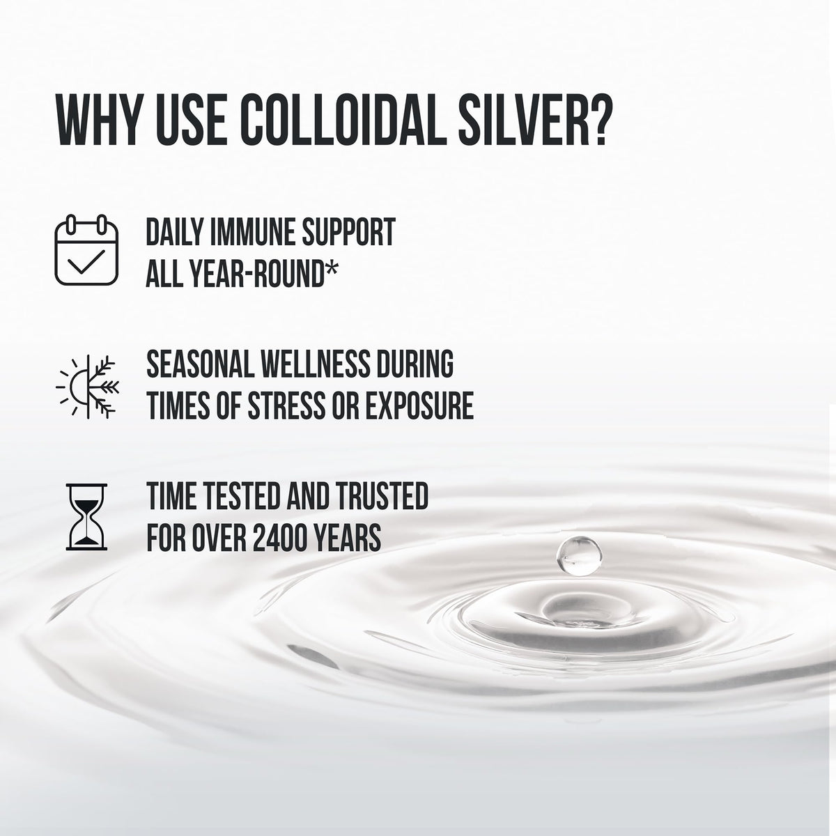 Sovereign Silver Immune Support - Colloidal Silver Hydrosol, 10 ppm, 32 oz