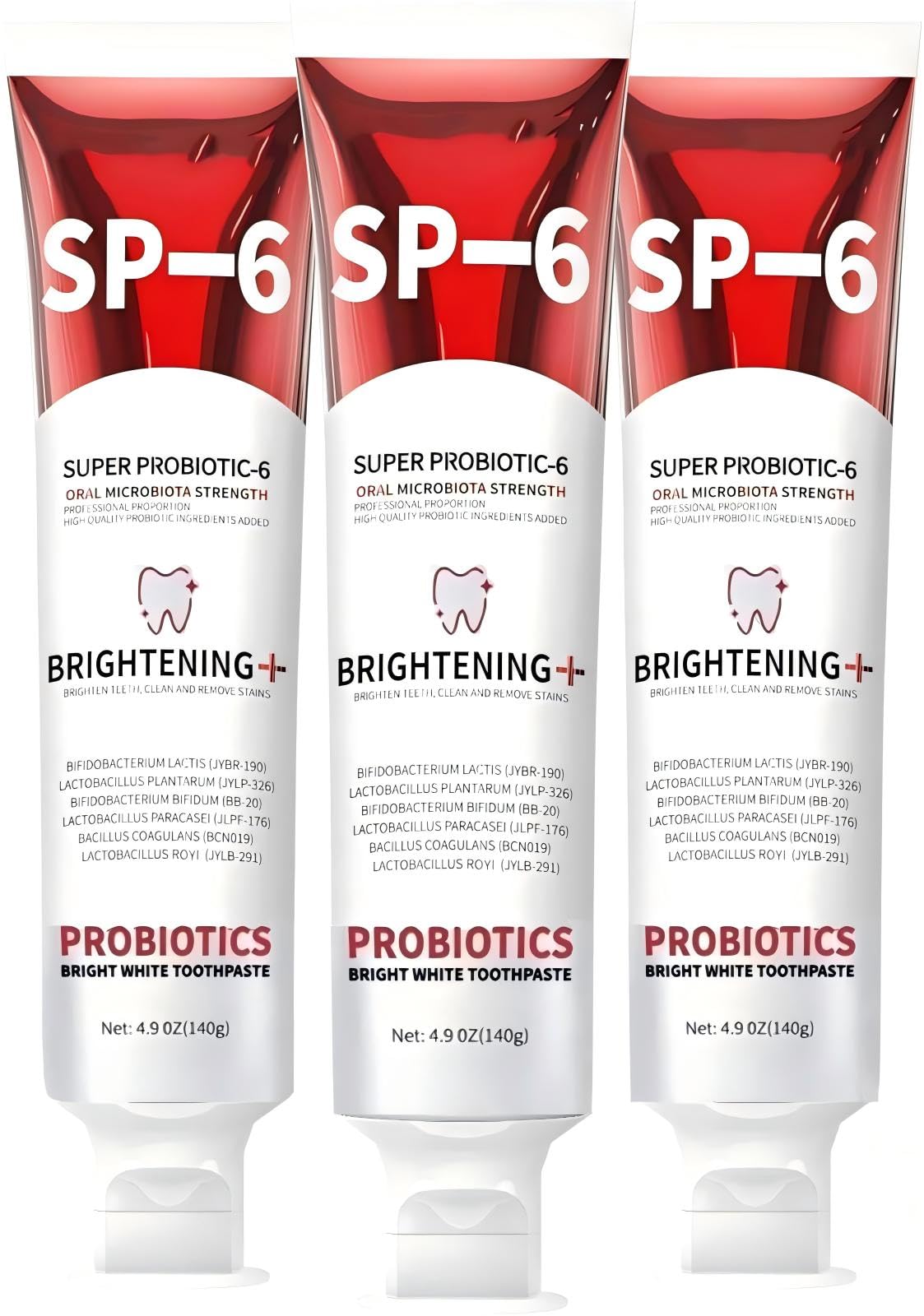 SP-6 Dentifricio Sbiancante Probiotico | Dentifricio Illuminante SP6 con 6 Probiotici