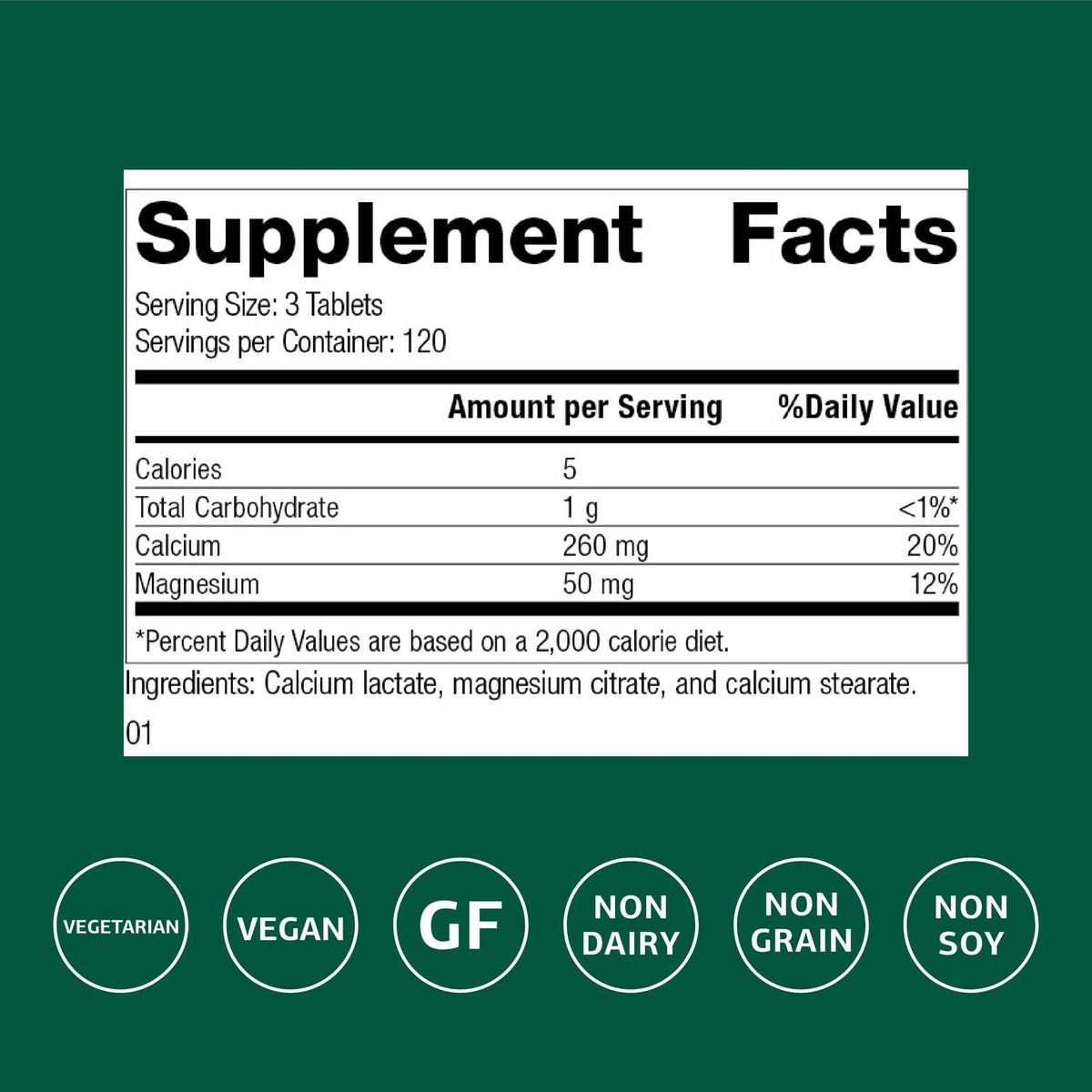 Standard Process Lattato di Calcio – Supporto per la Salute di Ossa e Sistema Immunitario | Vegano, Senza Glutine, Senza Latticini | 360 Compresse