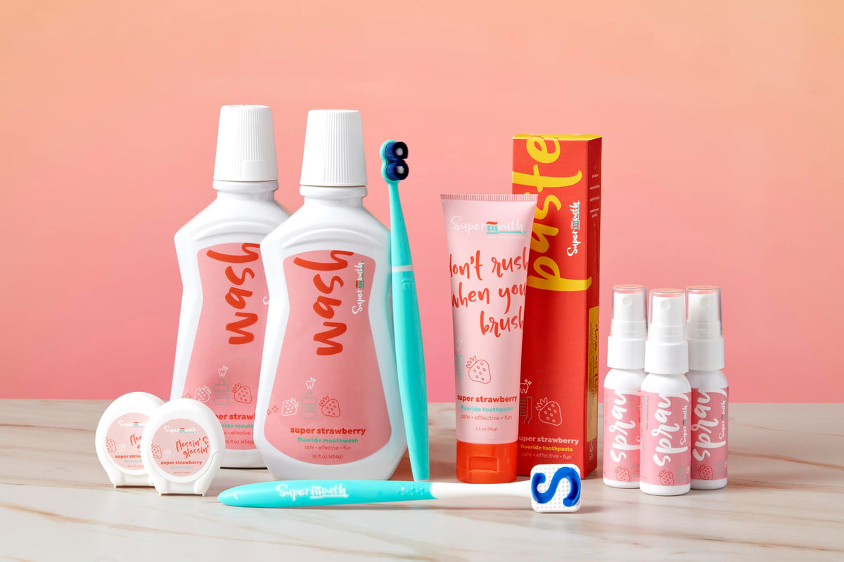 Dentifricio al fluoro SuperMouth per adulti e bambini | Carie, sbiancamento, nano-idrossiapatite