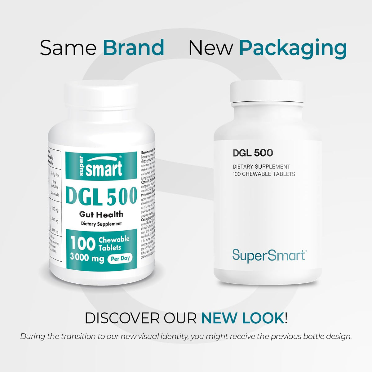 Supersmart DGL 3000mg Daily β Deglycyrrhizinated Licorice (DGL), Orange Flavor, 100 Chewable Tablets