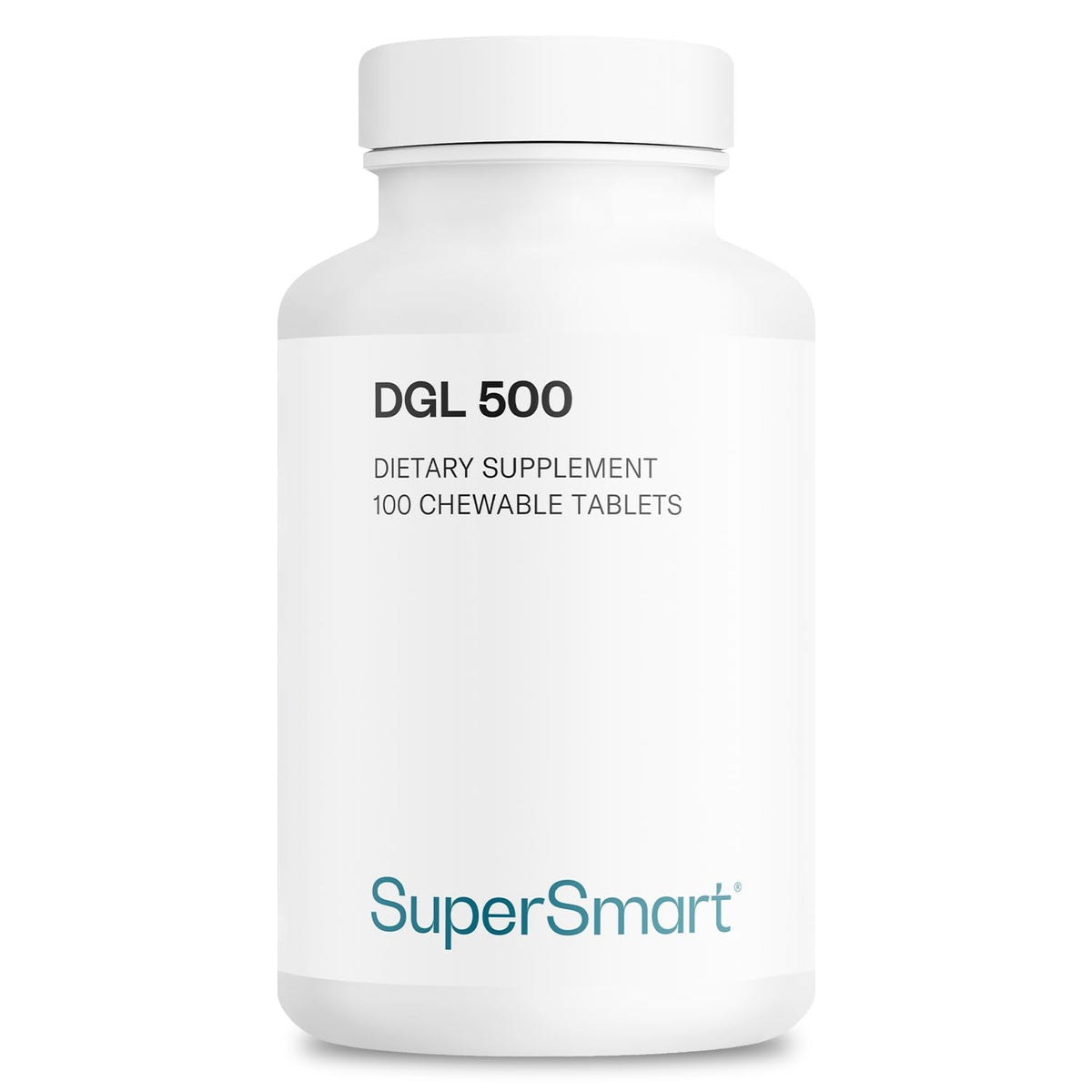 Supersmart DGL 3000mg Daily β Deglycyrrhizinated Licorice (DGL), Orange Flavor, 100 Chewable Tablets