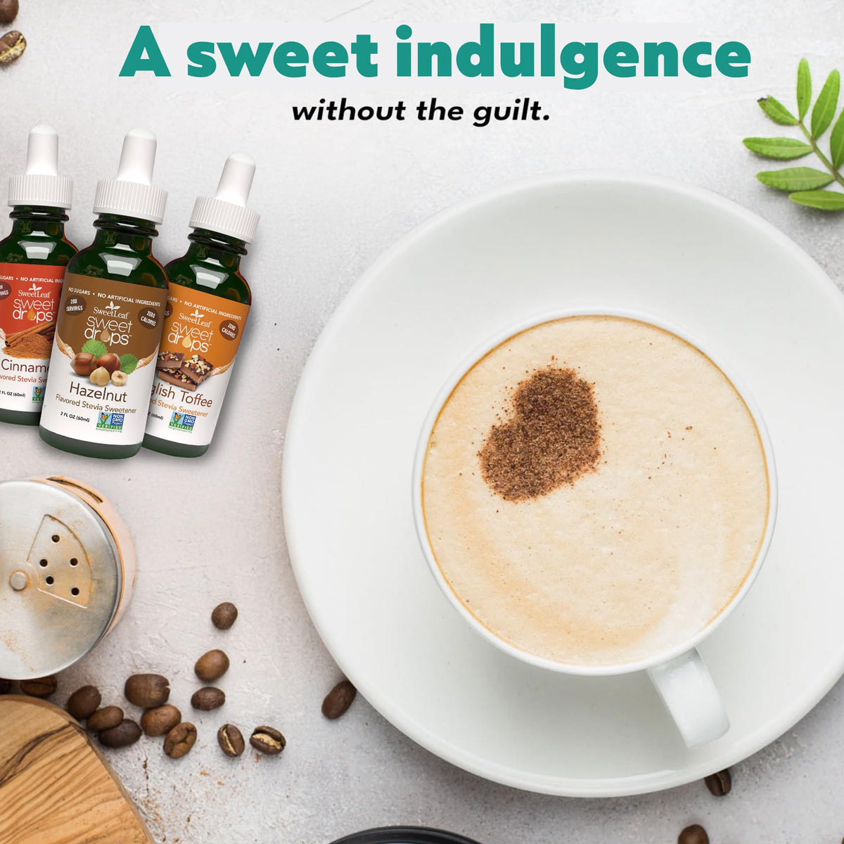 SweetLeaf Valencia Orange Sweet Drops – سائل ستيفيا بدون سعرات حرارية (2 أونصة)