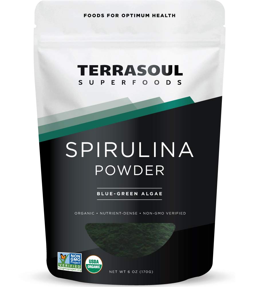 Terrasoul Organic Spirulina Powder 6oz β Vegan Protein & Immune Support