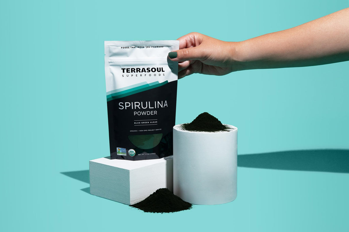 Terrasoul Organic Spirulina Powder 6oz β Vegan Protein & Immune Support