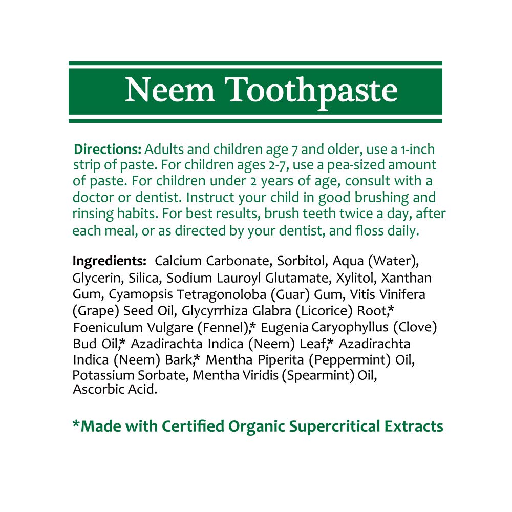Dentifricio TheraNeem al Neem - Erboristico, Senza Fluoro (120 g)