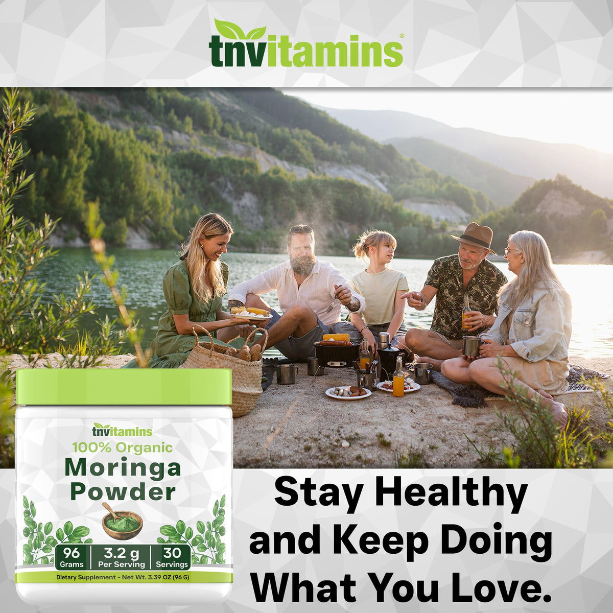 tnvitamins Organic Moringa Powder | Pure Moringa Leaf Superfood
