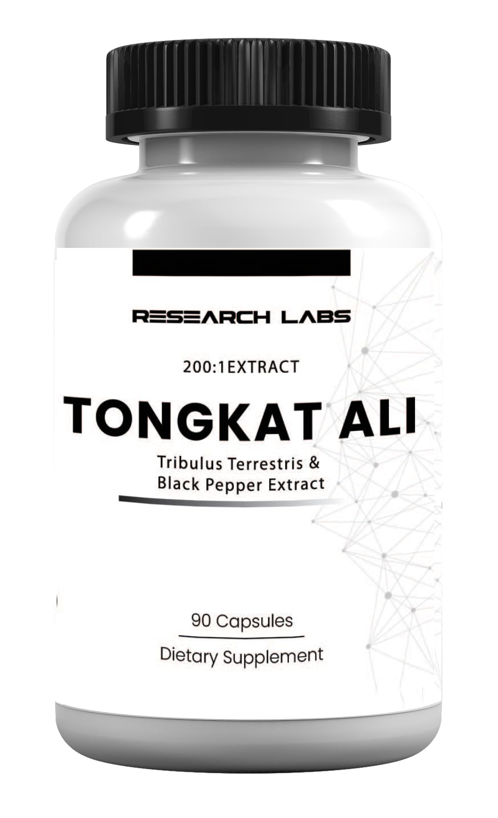 Research Labs Tongkat Ali Extract Capsules 200x β 200,000 mg | Strength, Drive & Performance