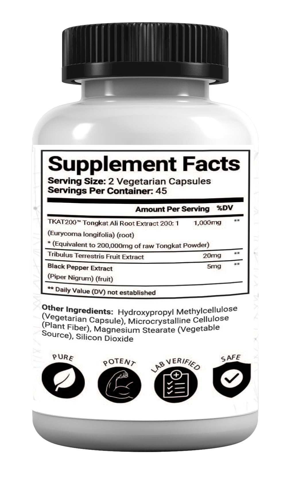Research Labs Tongkat Ali Extract Capsules 200x β 200,000 mg | Strength, Drive & Performance