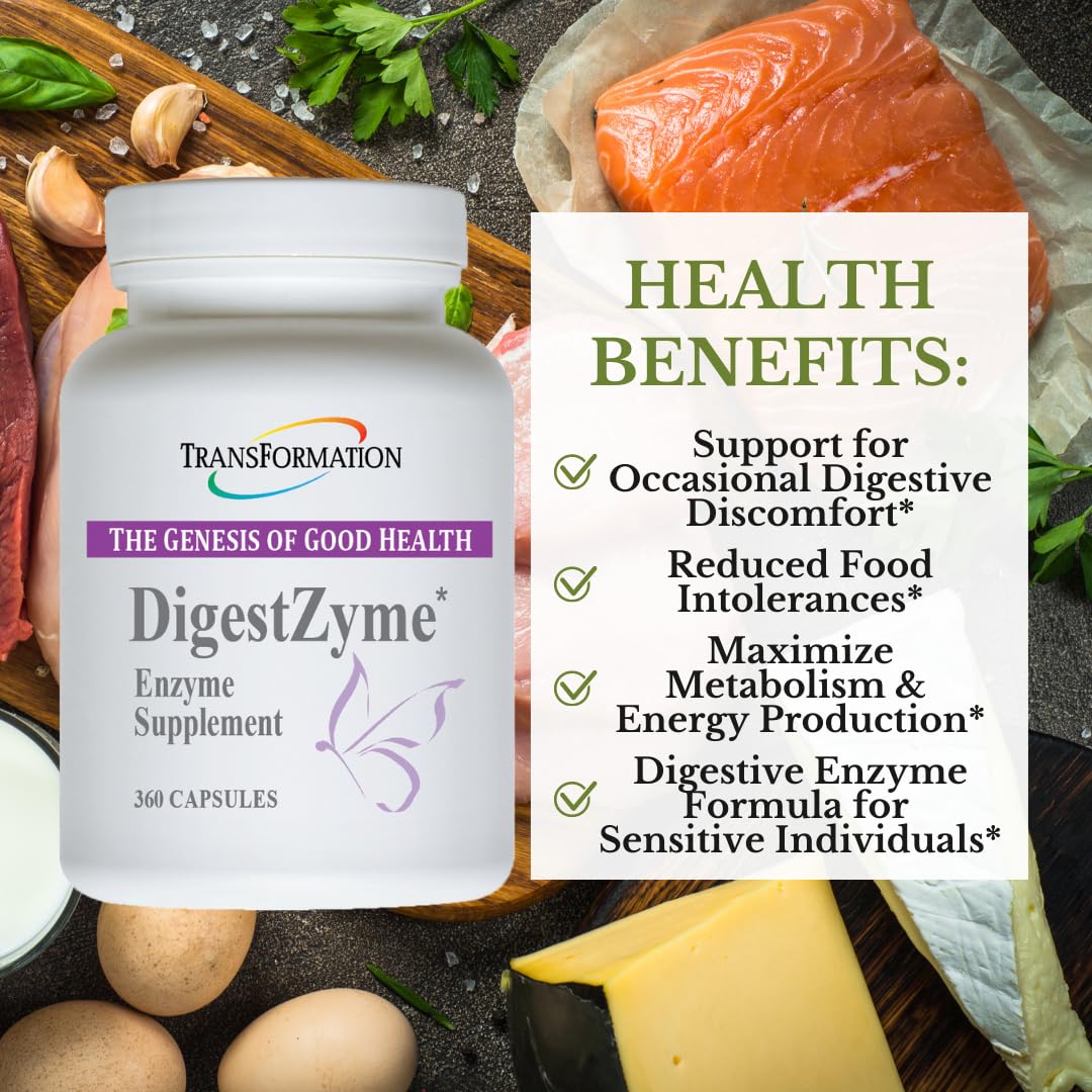 TRANSFORMATION DigestZyme Kids β Gentle Enzymes & Probiotics for Everyday Digestion | 360 Capsules