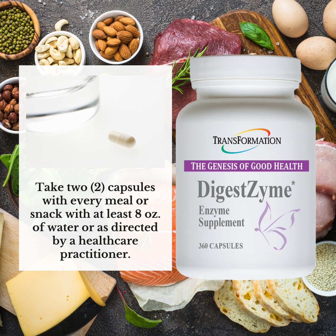 TRANSFORMATION DigestZyme Kids β Gentle Enzymes & Probiotics for Everyday Digestion | 360 Capsules