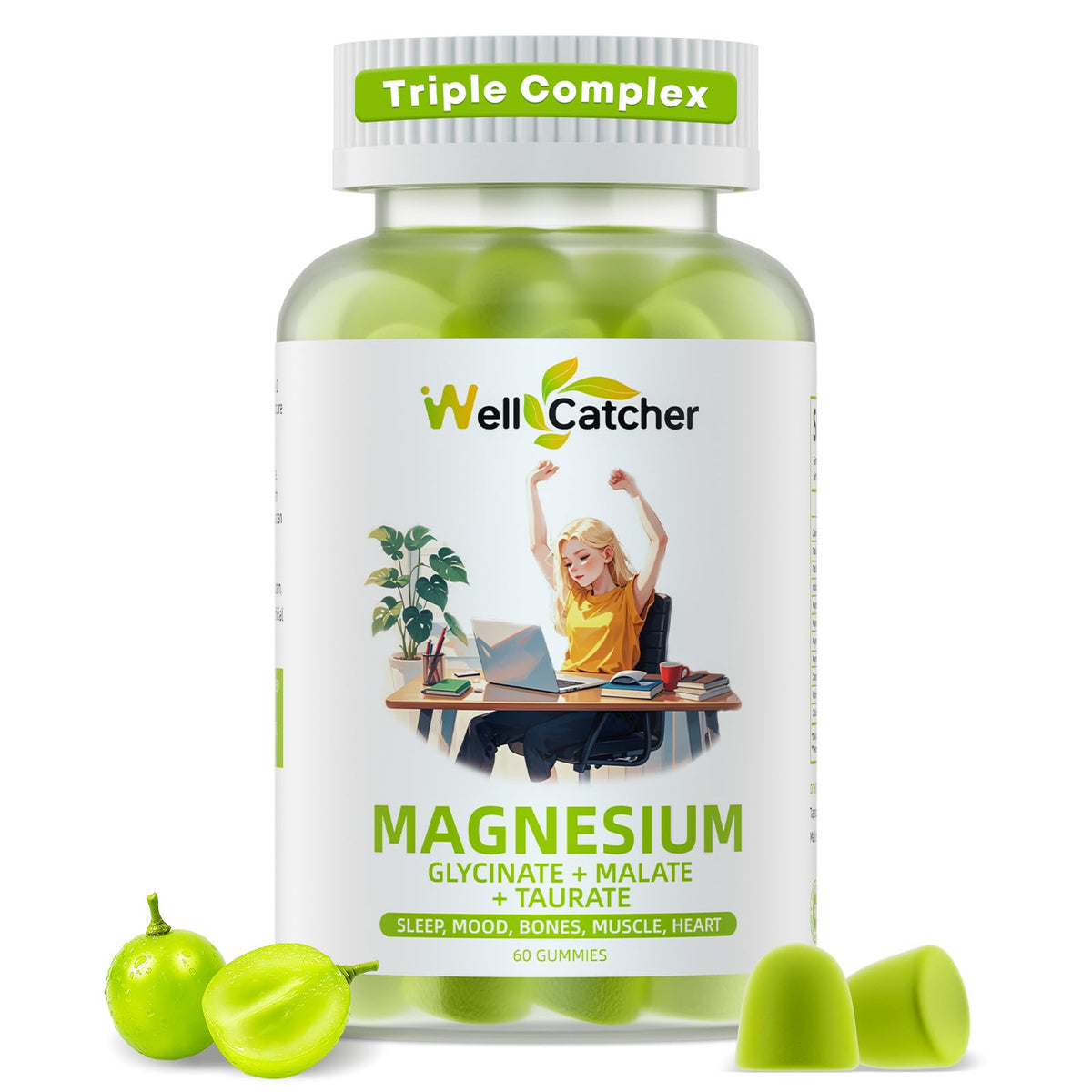 Triple Magnesium Complex Gummies β Sleep, Mood & Bone Health (Sugar-Free, Vegan)