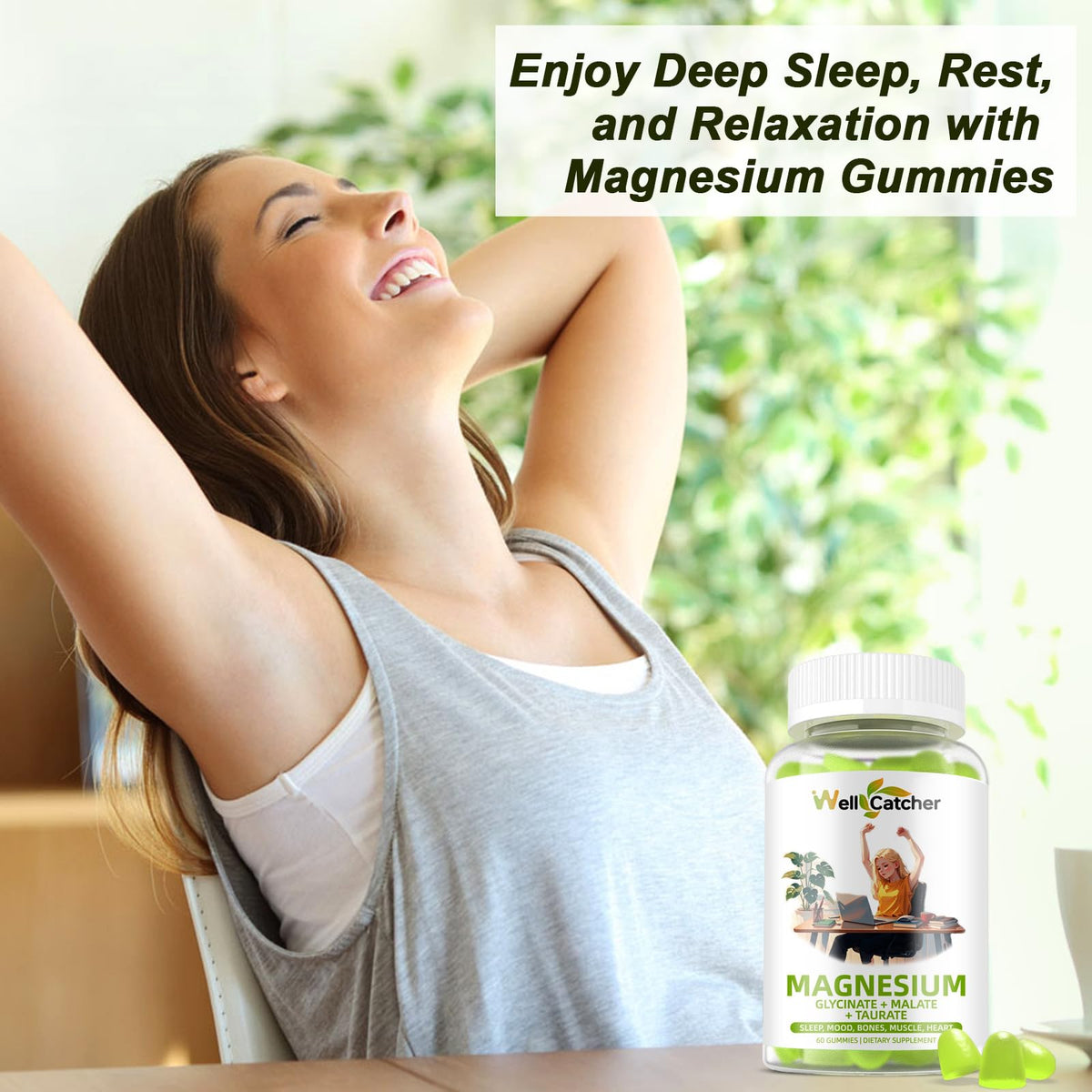 Triple Magnesium Complex Gummies β Sleep, Mood & Bone Health (Sugar-Free, Vegan)