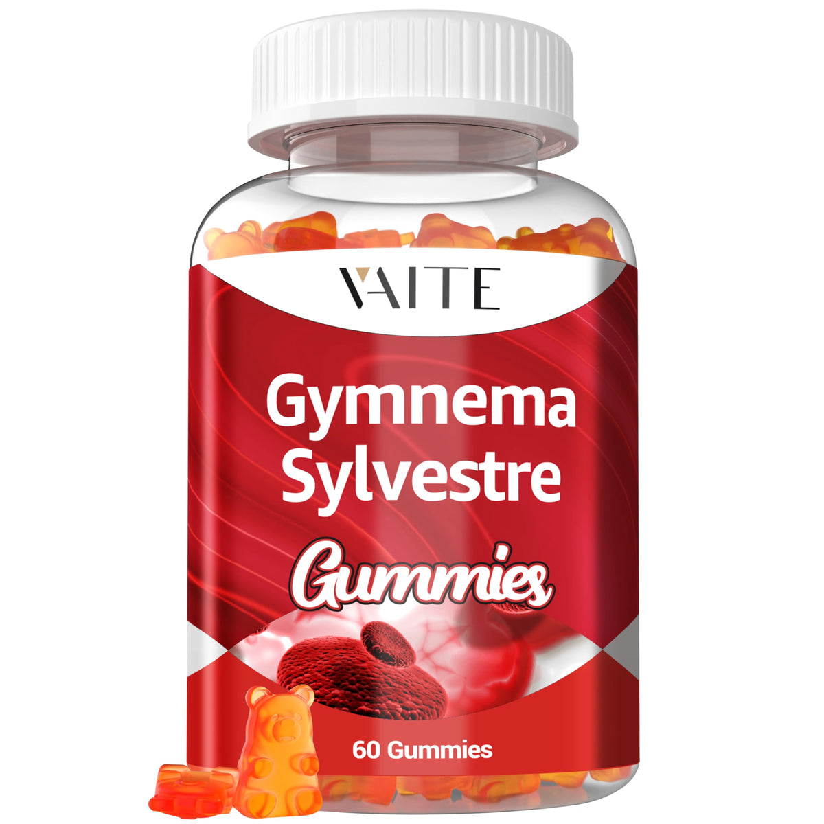 VAITE Gymnema Sylvestre Gummies 600mg β 60 Chews, Non-GMO, Gluten-Free