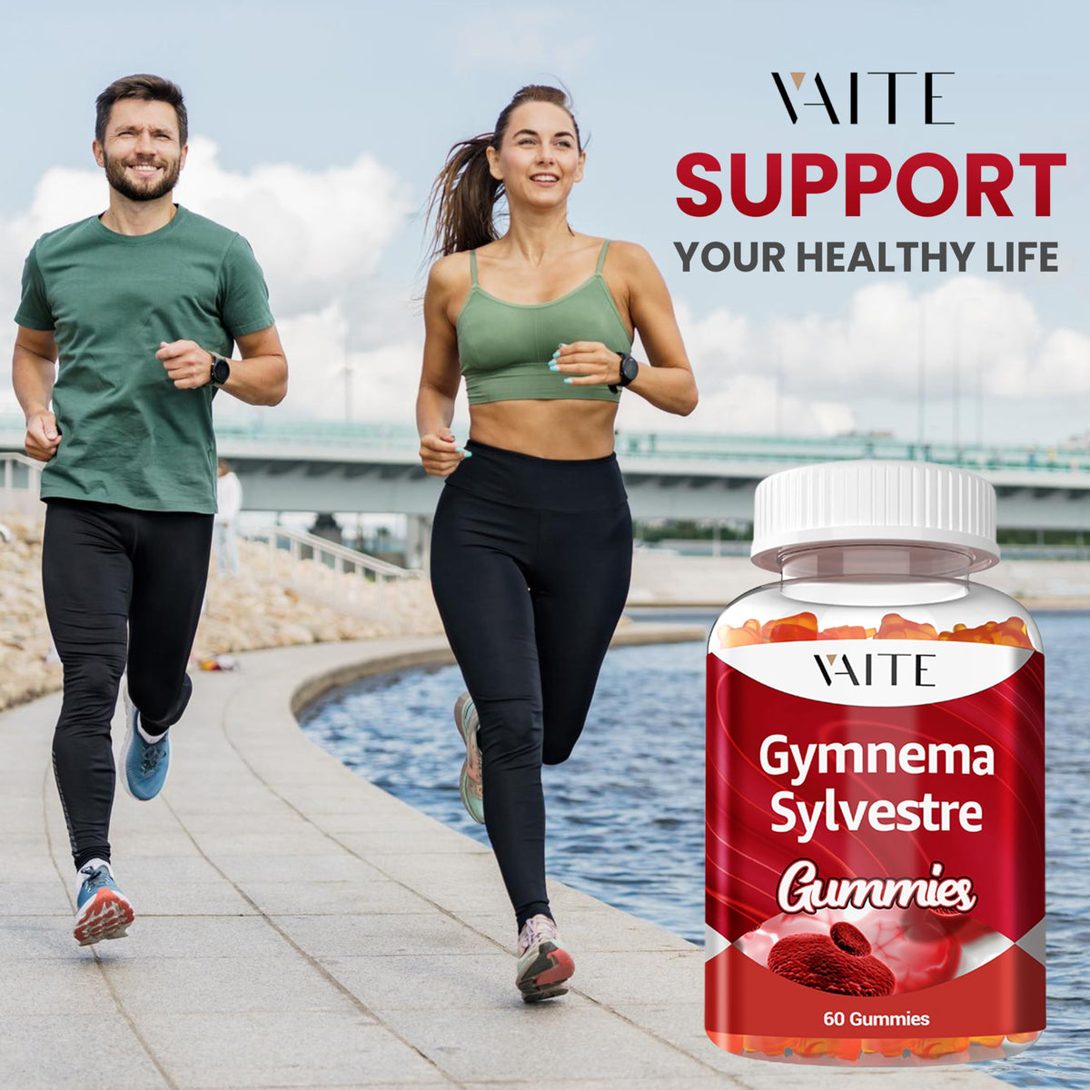 VAITE Gymnema Sylvestre Gummies 600mg β 60 Chews, Non-GMO, Gluten-Free