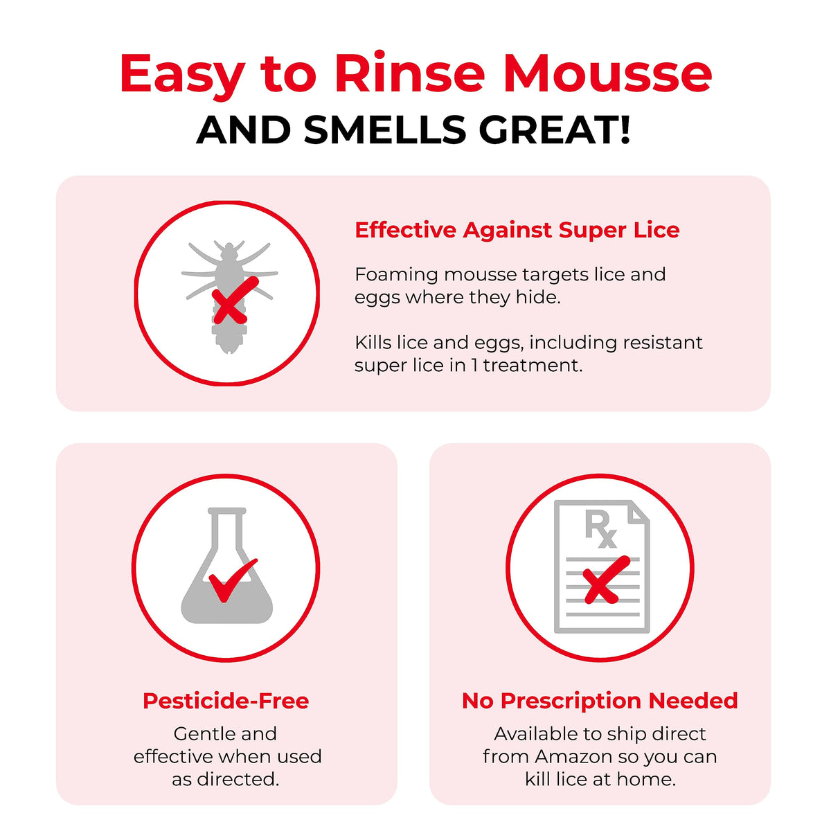 Vamousse PRO Kit di emergenza per pidocchi – Mousse ad azione rapida, shampoo quotidiano, repellente e pettine per tutte le età