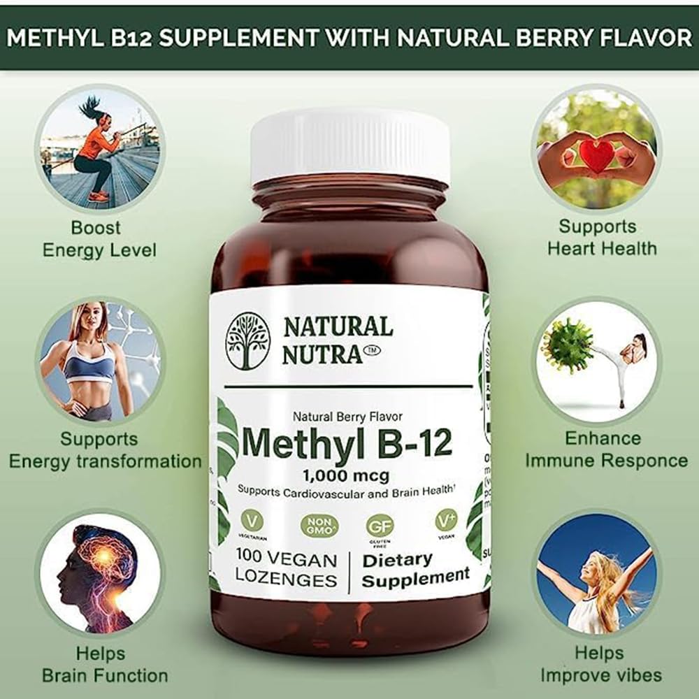 Natural Nutra Vegan Methyl B12 1000mcg β Energy, Immunity & Brain Health