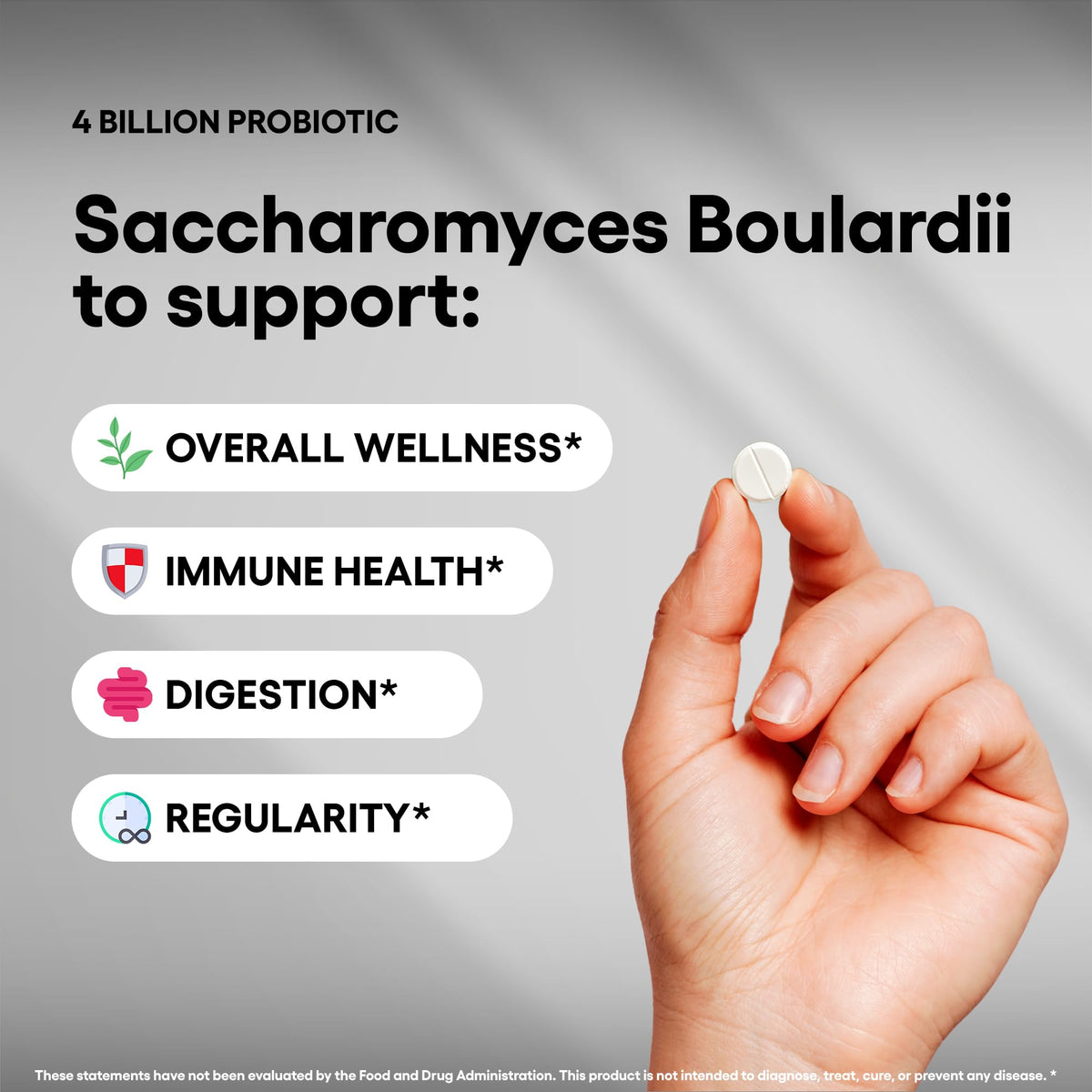 Saccharomyces Boulardii Probiotic Supplement β 4 Billion CFU, 240 Tablets β Digestive & Gut Health, Vegan, Gluten Free, Non-GMO