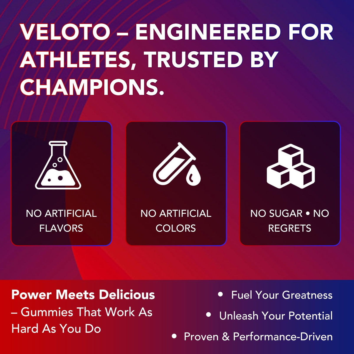 VELOTO Creatine Monohydrate Gummies 5g β 120 Count, 10-in-1 Pre-Workout
